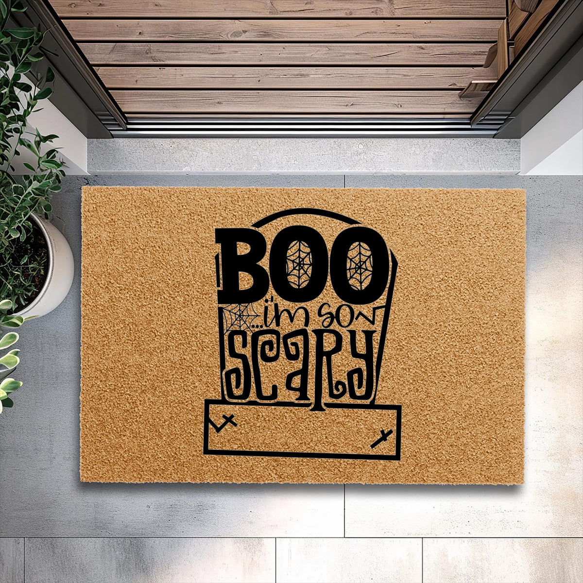 Boo I'm So Scary Halloween Door Mat | Funny Doormat | Welcome Mat | Funny Door Mat | Funny Gift | Home Doormat | Custom Doormat