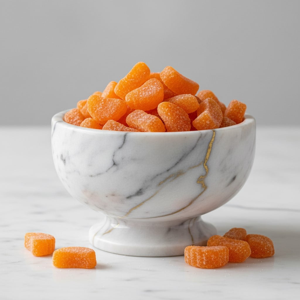 SweetGourmet Orange Fruit Slices, Sugar Coated Jelly Candy, 1-Pound Bulk Bag, Naturally Flavored, Gluten-Free