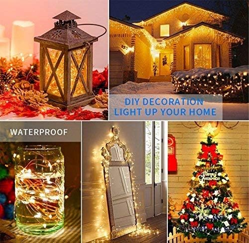 Solar String Lights for Outdoor,99ft 300 LED Bright Copper Wire Fairy Lights Waterproof Solar Lights with 8 Modes for Tree Garden Party Wedding Christmas Decor (Multicolor)