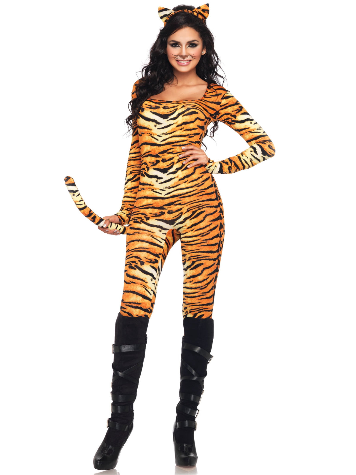 Leg Avenue Women's Wild Tiger Sexy Catsuit Costume