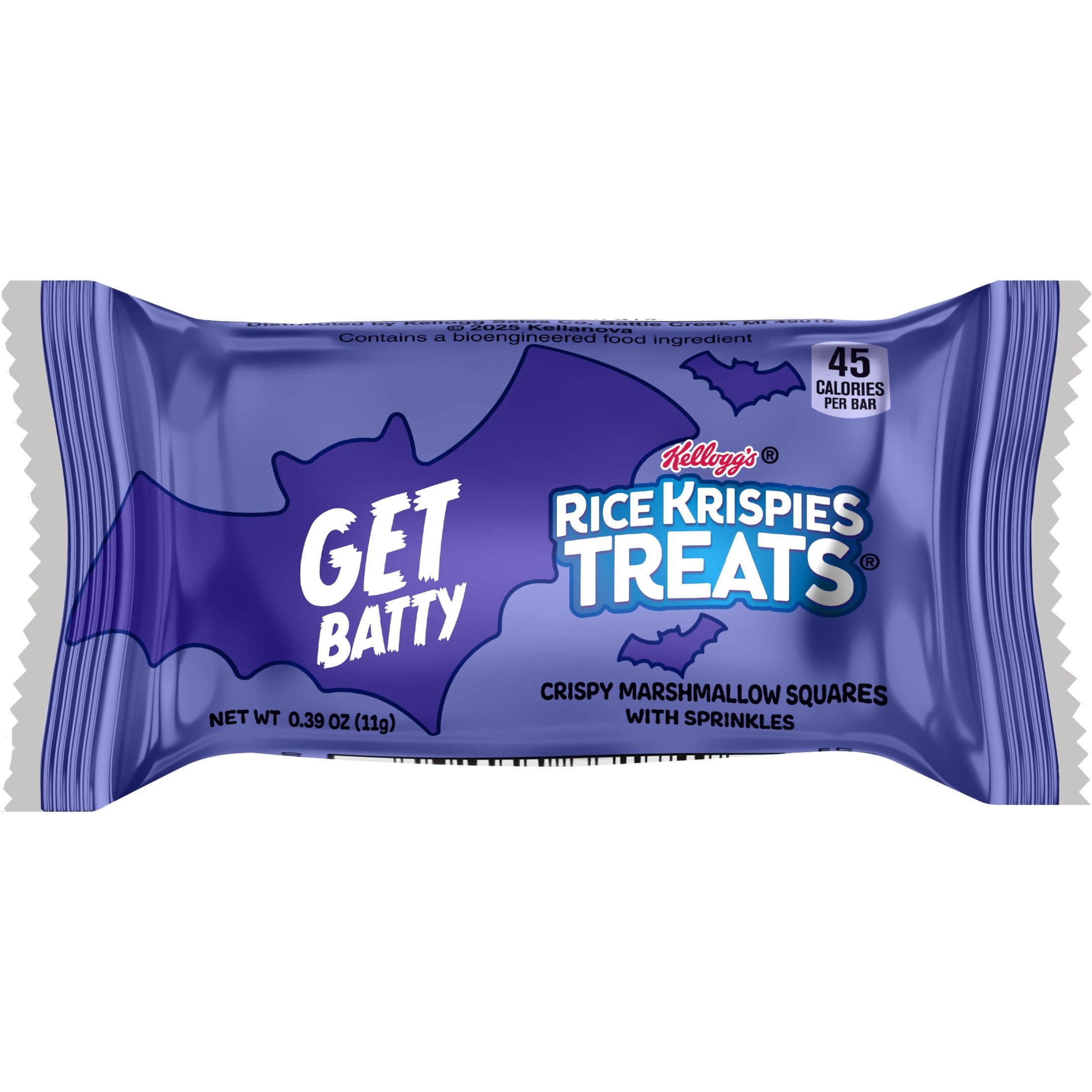 Rice Krispies Treats Spooky Minis Chewy Mini Crispy Marshmallow Squares, Ready-to-Eat, Trick or Treat, 23.2 oz, 60 Count