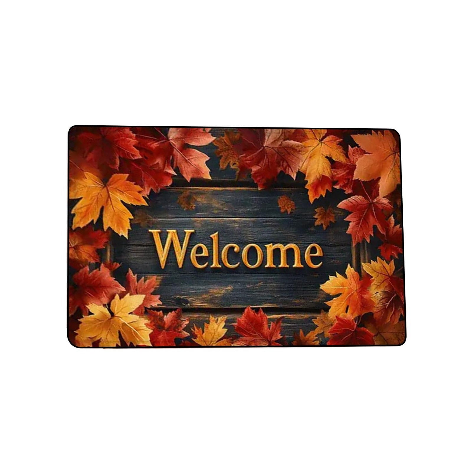 Autumn Door Mat for Entryway, 16x24 Inch, Fall-Themed Floor Doormat for Home Decor, Non-Slip Rug Mat for Living Room, Kitchen, Bedroom, Gifts for Fall Lovers (E)