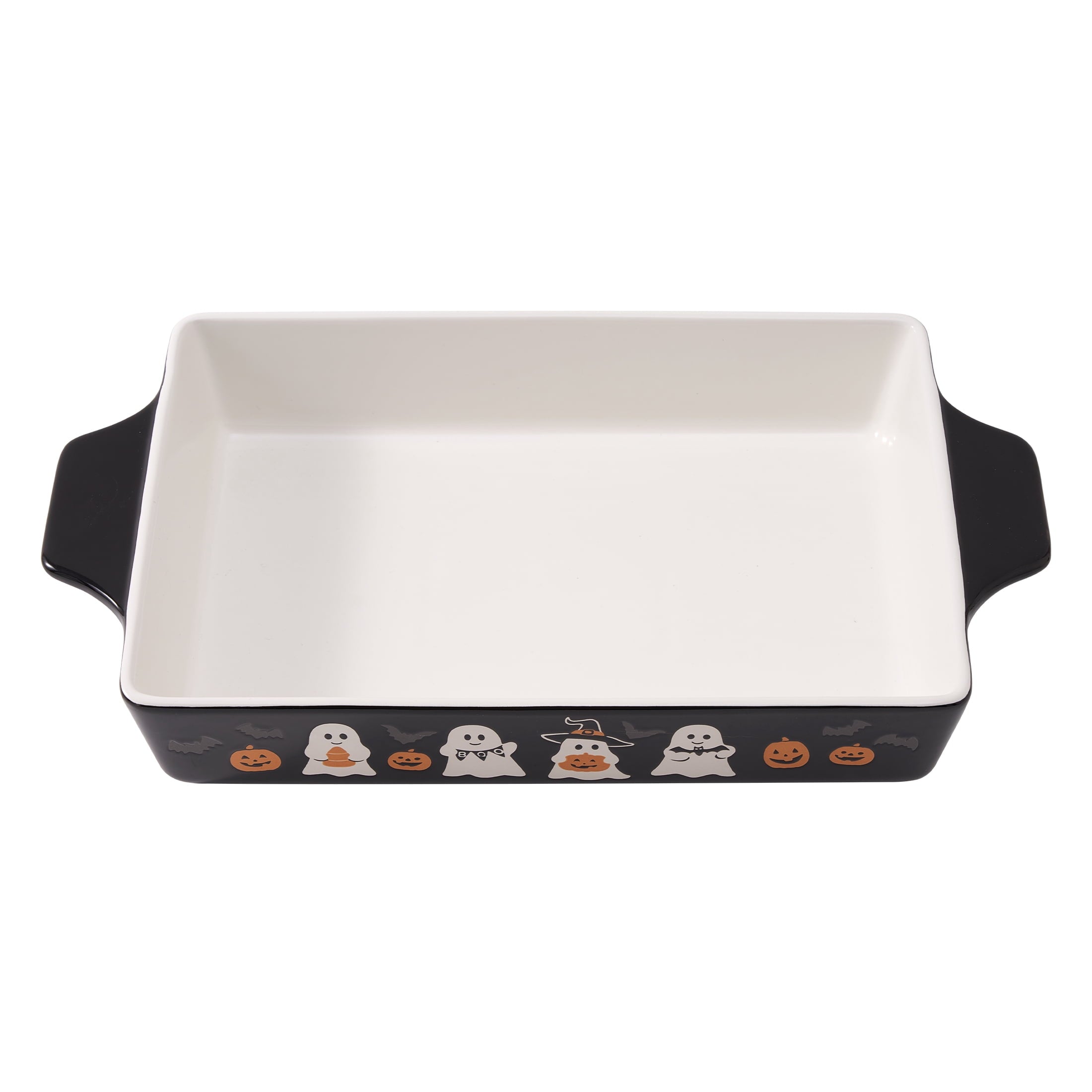 Way To Celebrate 9 in x 13 in Ghost & Jack-O-Lantern Glazed Stoneware Bake & Serve Dish