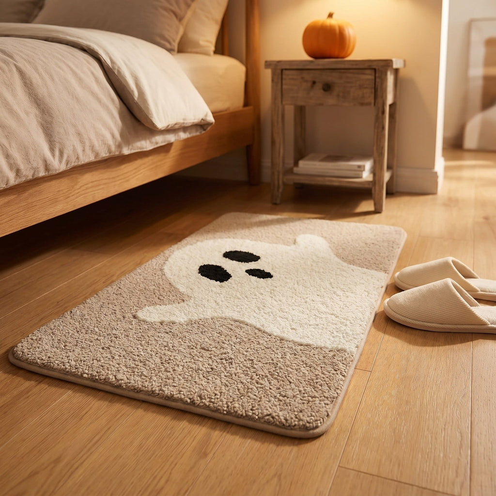 Halloween Home Decor,Halloween Decorations Indoor,Halloween Doormat Outdoor Welcome Mat Ghost Pattern Non-Slip Doormat Indoor Kitchen Mat Unique Design Decorative Mat(B 2.6*1.6FT)