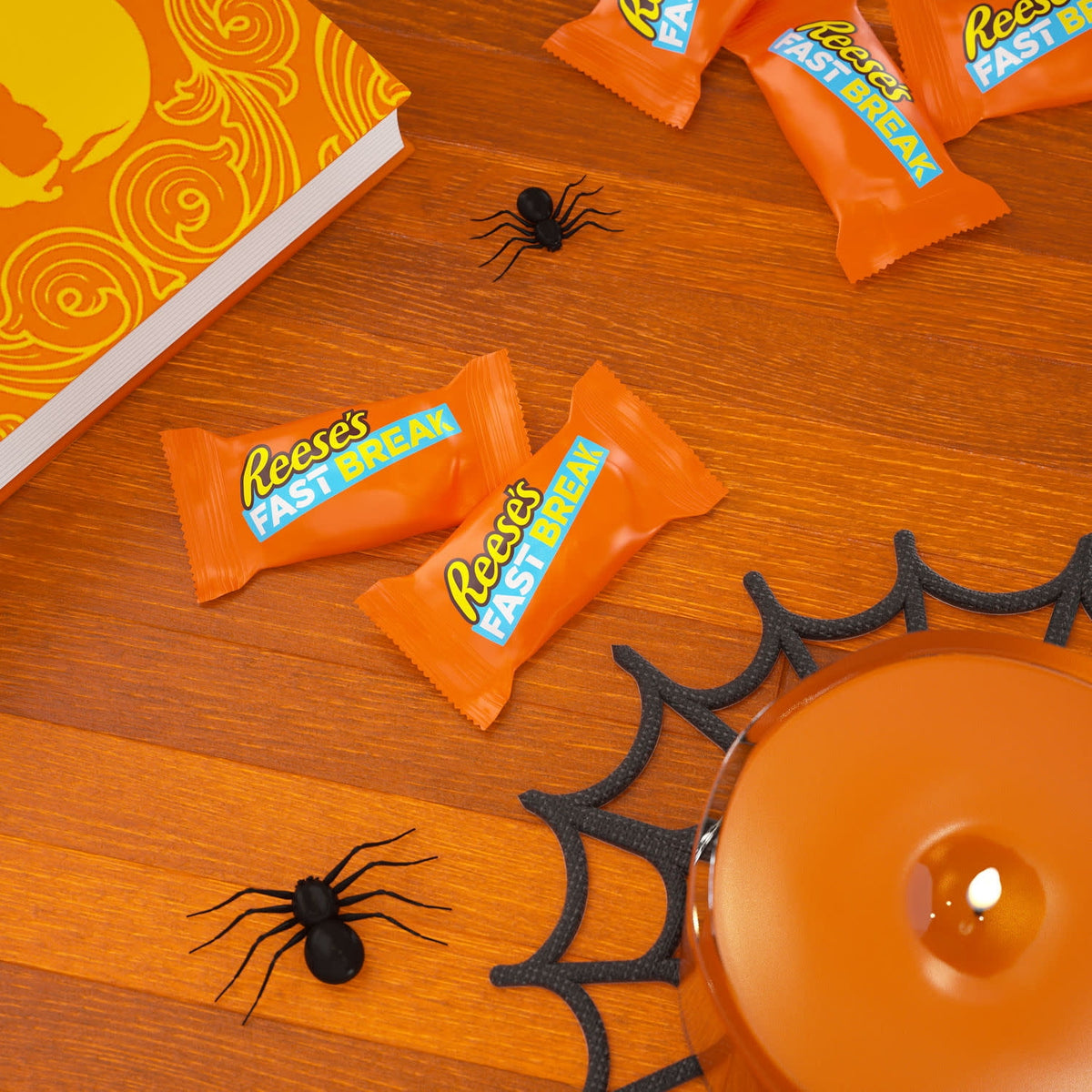 Reese's Fast Break Chocolate, Peanut Butter and Nougat Snack Size, Halloween Candy Bag, 10.1 oz