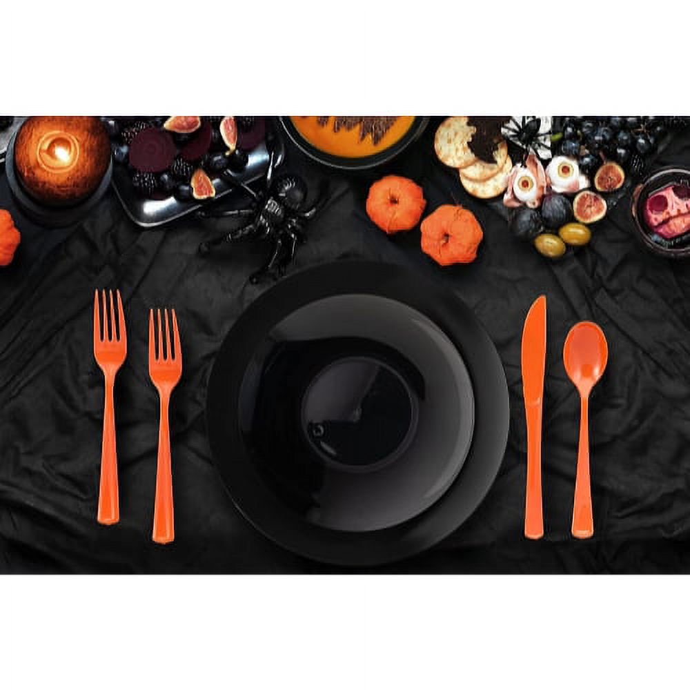 Crown Display Halloween Plate Set With Cutlery - Serves 40