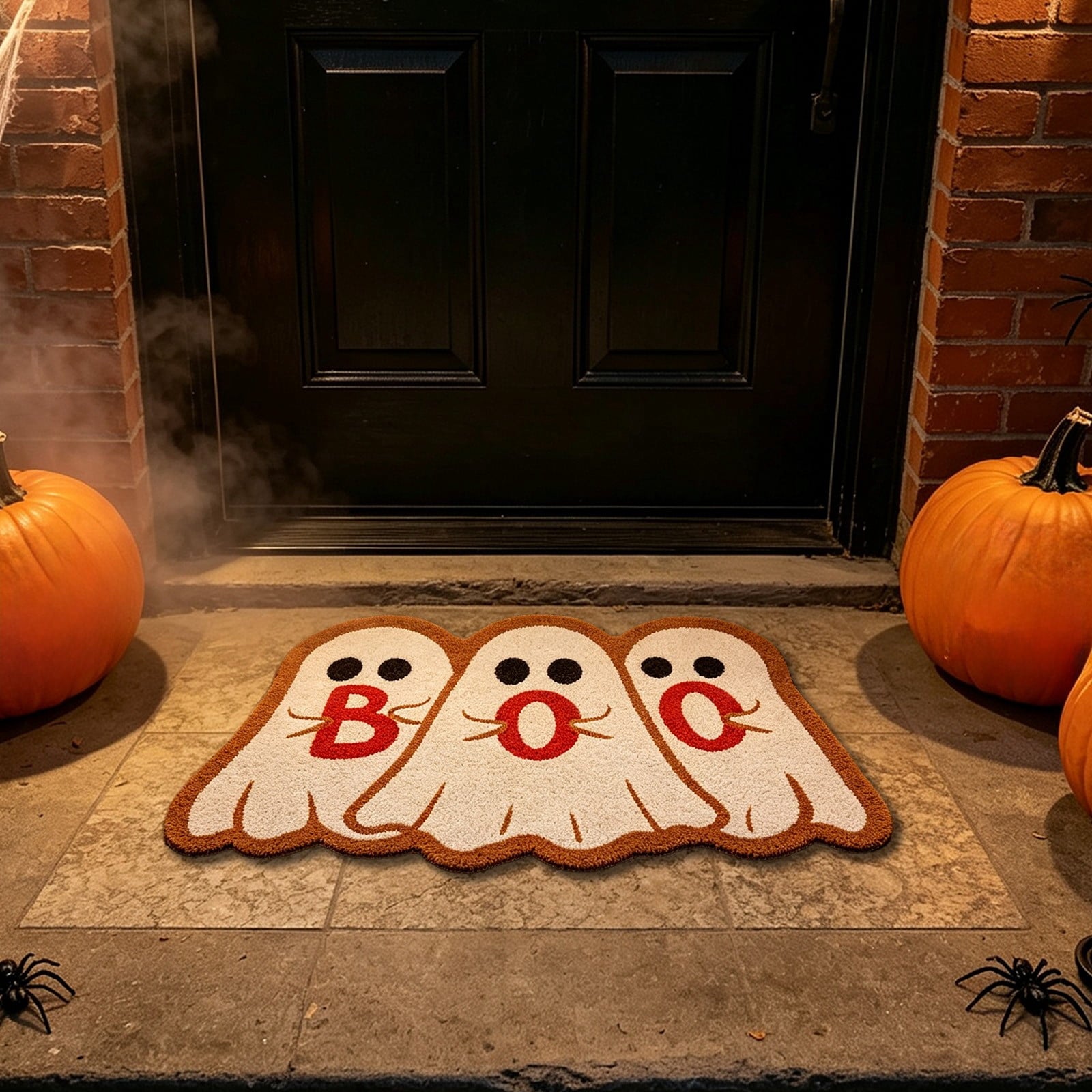 Yhmxh Halloween Bathroom Rugs, Halloween Pumpkin Bath Mats, Farmhouse Halloween Rugs for Bathroom Decorations for The Home, Holiday Cute Pumpkin Decor Non-Slip 15.7x23.6 Inches