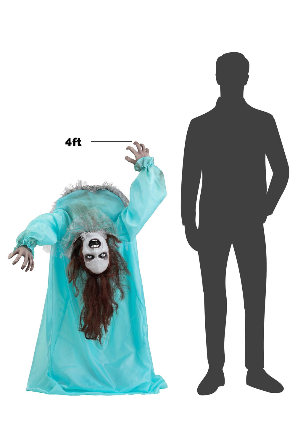 3.25FT Spider Walk Sadie the Broken Lady Animated Decoration - Scream Saver