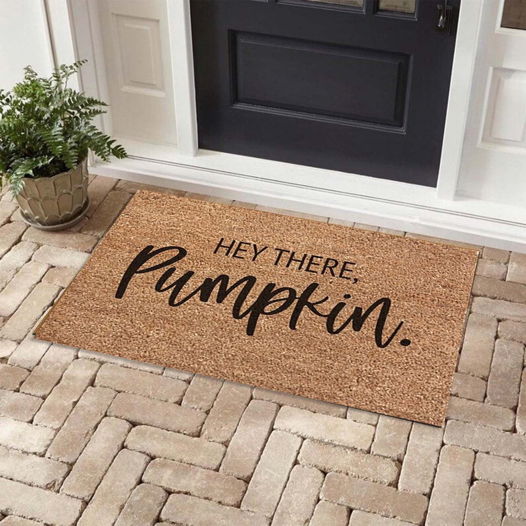 Fall Coir Doormat Welcome Pumpkins Door Mat Non Farmhouse Floor Mats Autumn Decorative Entrance Door Rugs For Halloween Thanksgiving Indoor Outdoor Bathroom Porch Decor Carpet
