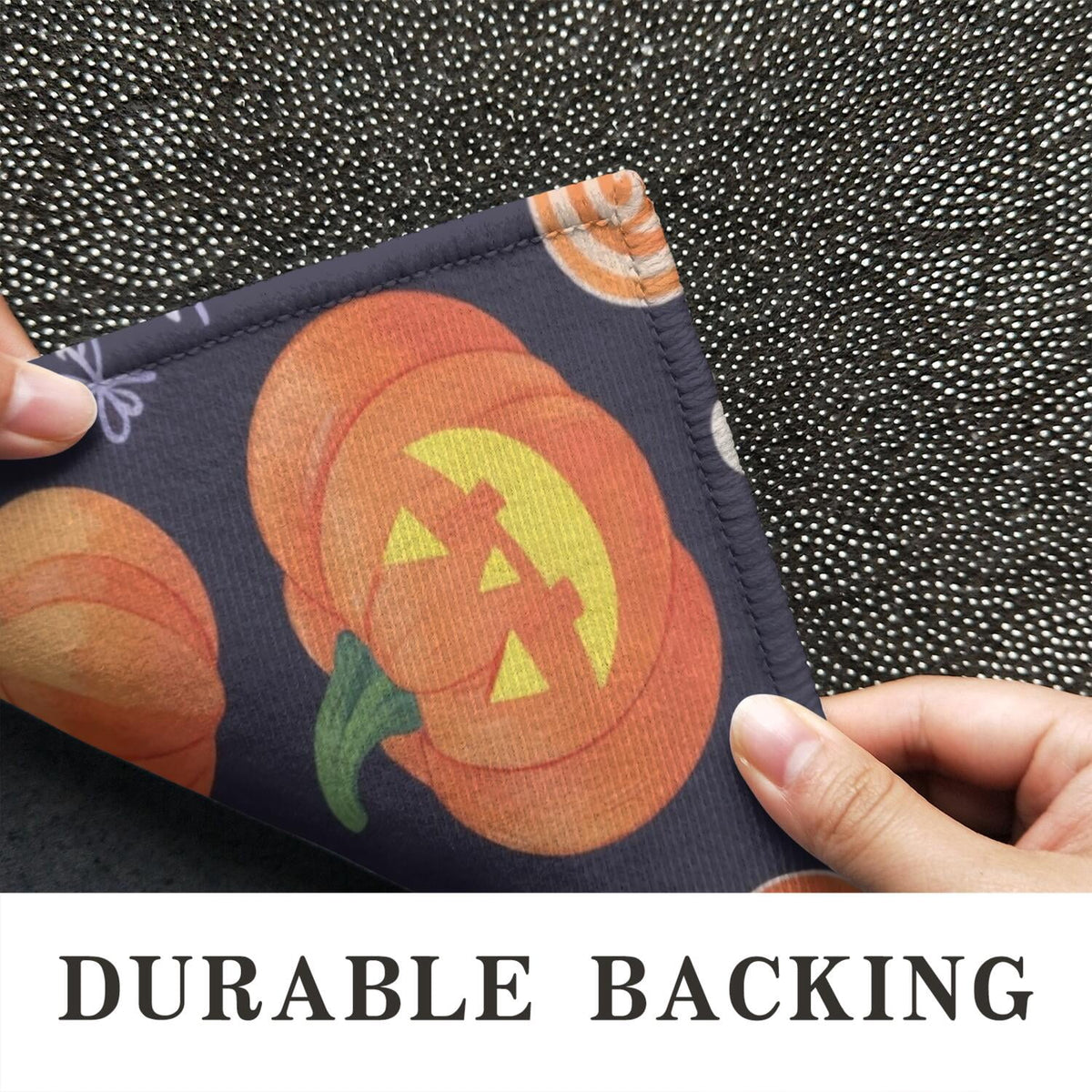 Happy Halloween Door Mat Decorations Spider Bat Doormat Plain the Indoor Door Mat/Outdoor Crystal Velvet 30x17 Inches