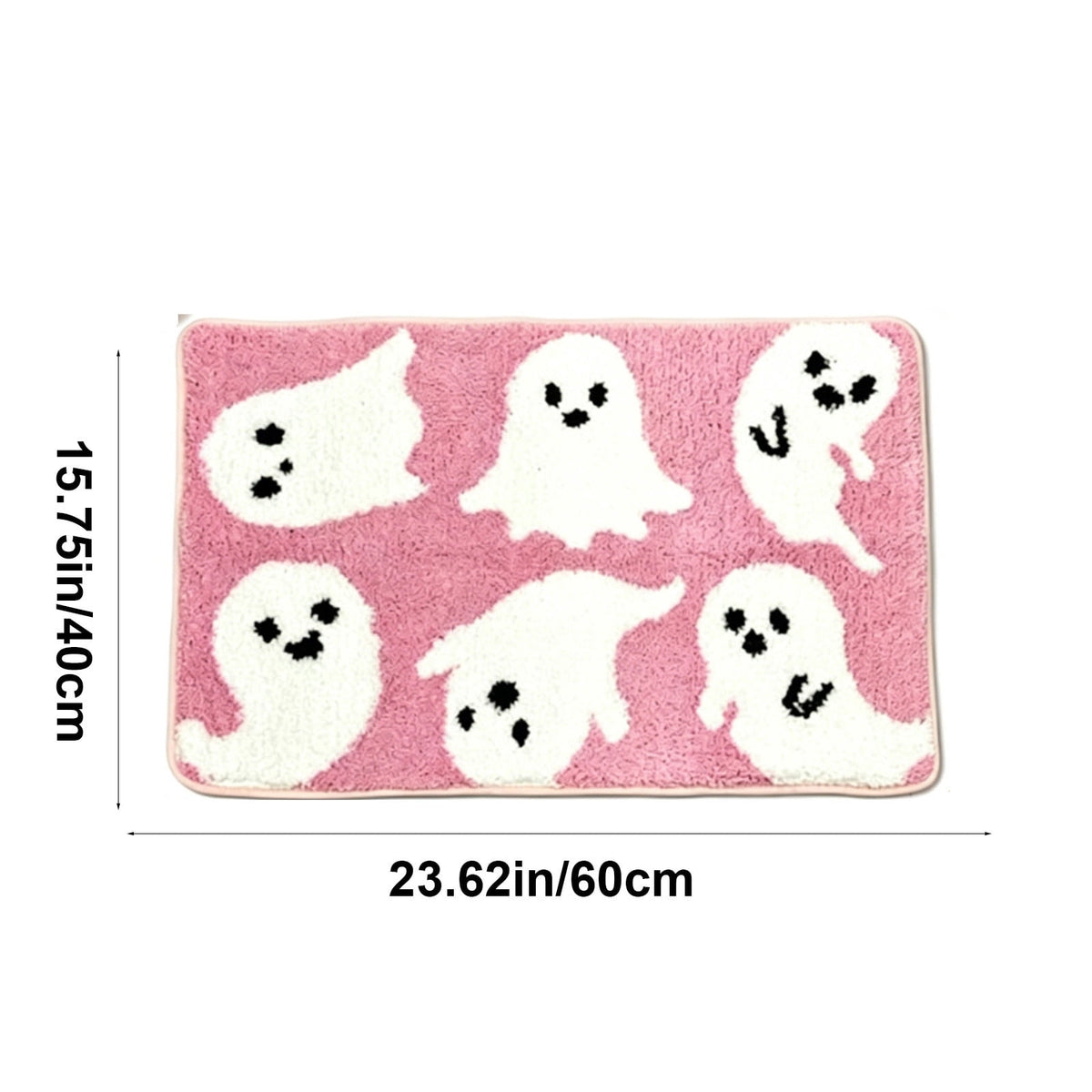 WWC Halloween Door Mat, 32x20 inch Halloween Decor Thick Non Slip Ghost doormat, Entryway Rug for Fall Party Indoor Outdoor Front Porch