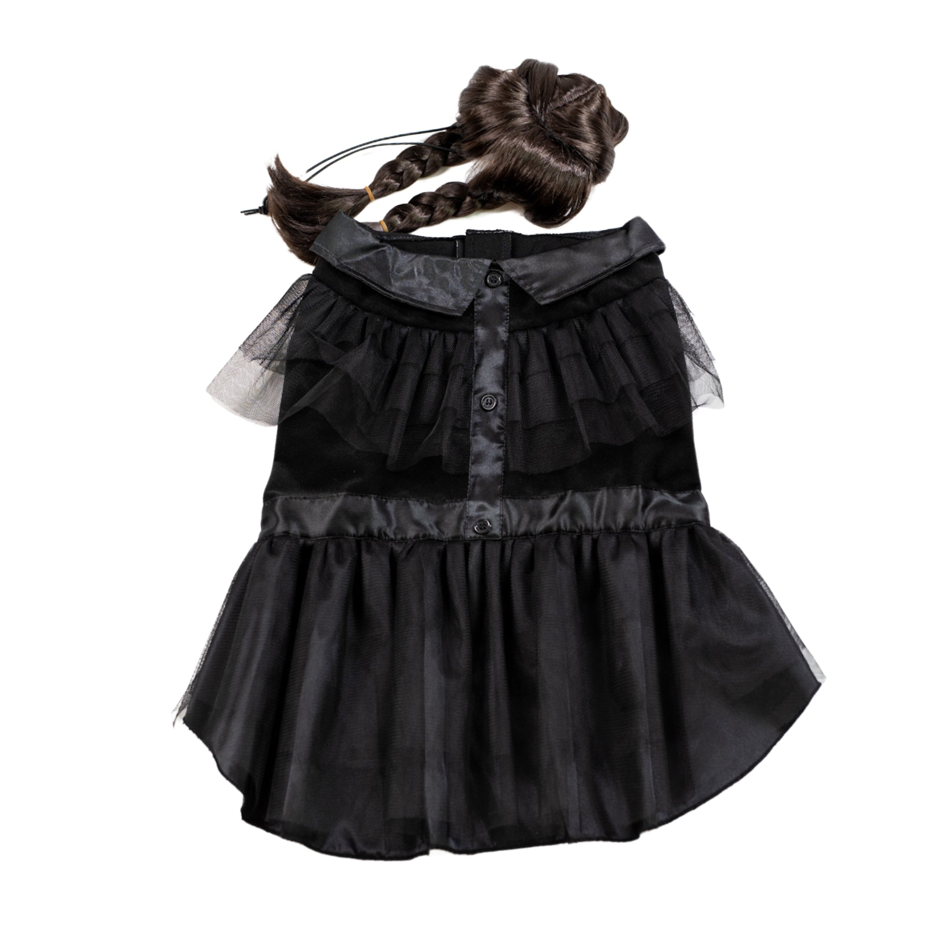 Vibrant Life Halloween Gothic Girl Costume for Dogs, Black, Large