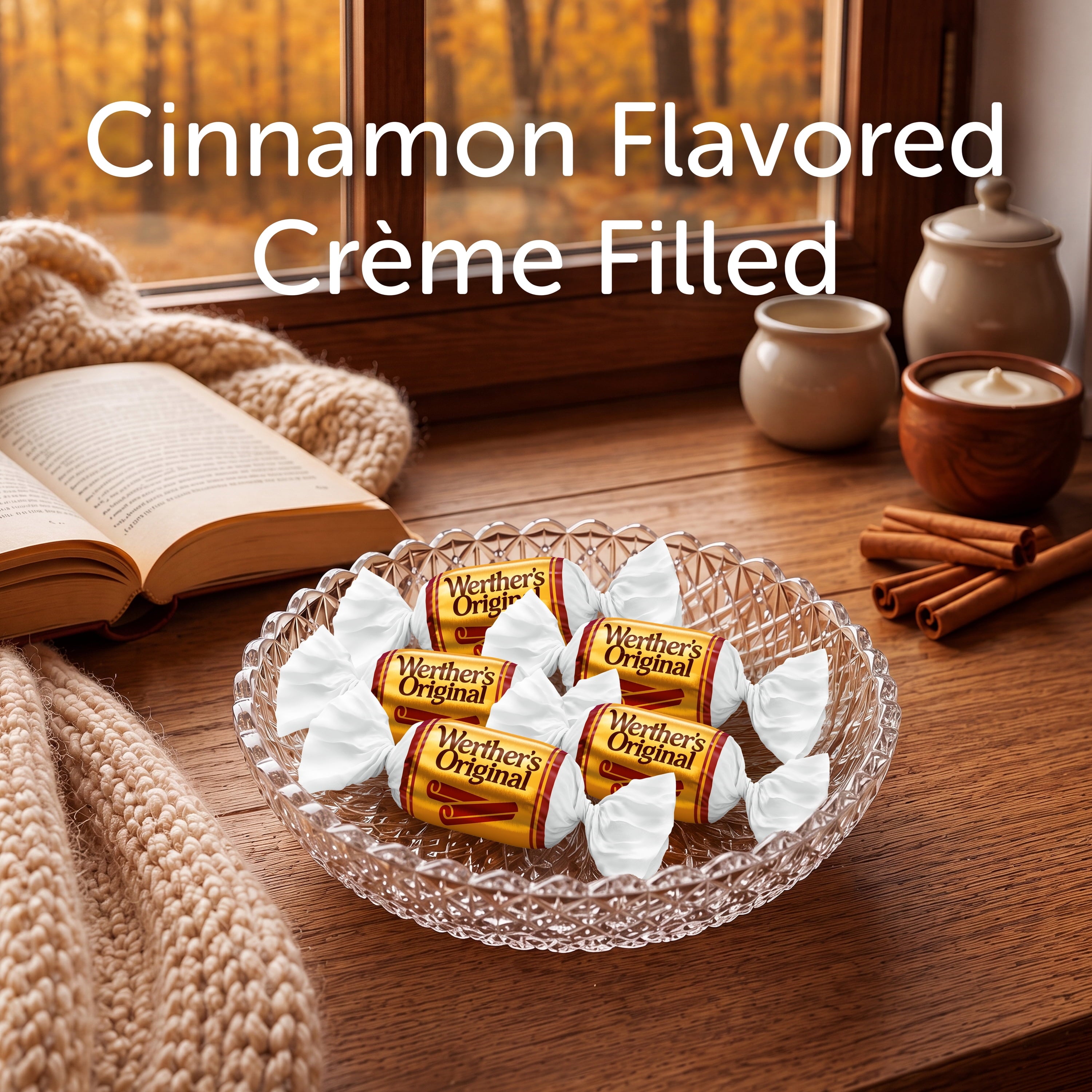 Werther's Original Limited Edition Fall Harvest Cinnamon Crème Soft Caramels, 7.4 oz Bag