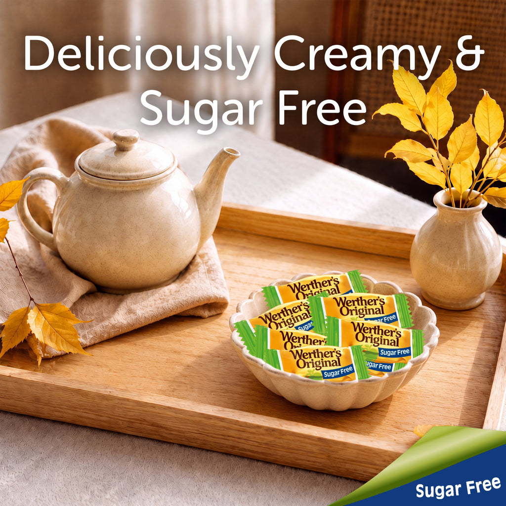 Werther's Original Sugar Free Caramel Apple Hard Candies, Limited Edition Fall Harvest, 5 oz Bag