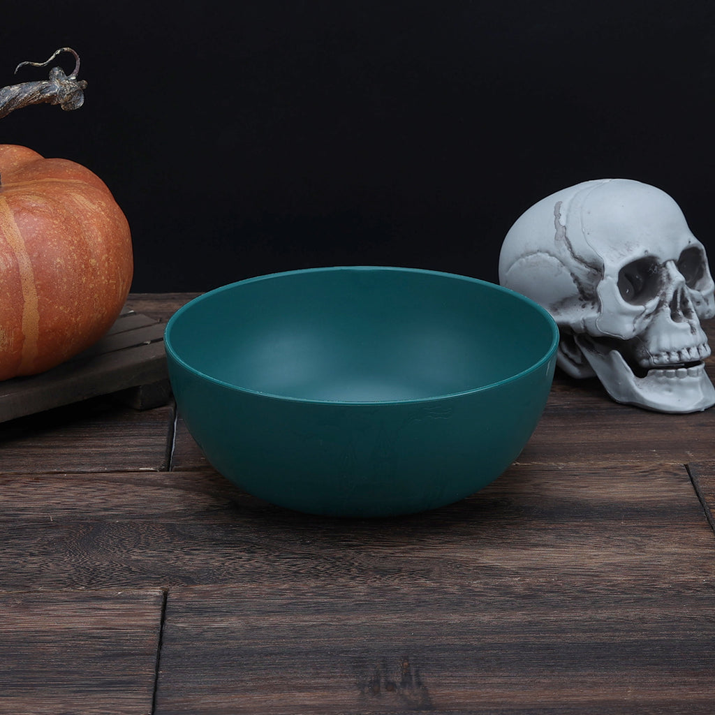 Mainstays 38 Ounce Round Plastic Etched Bats Bowl, Black