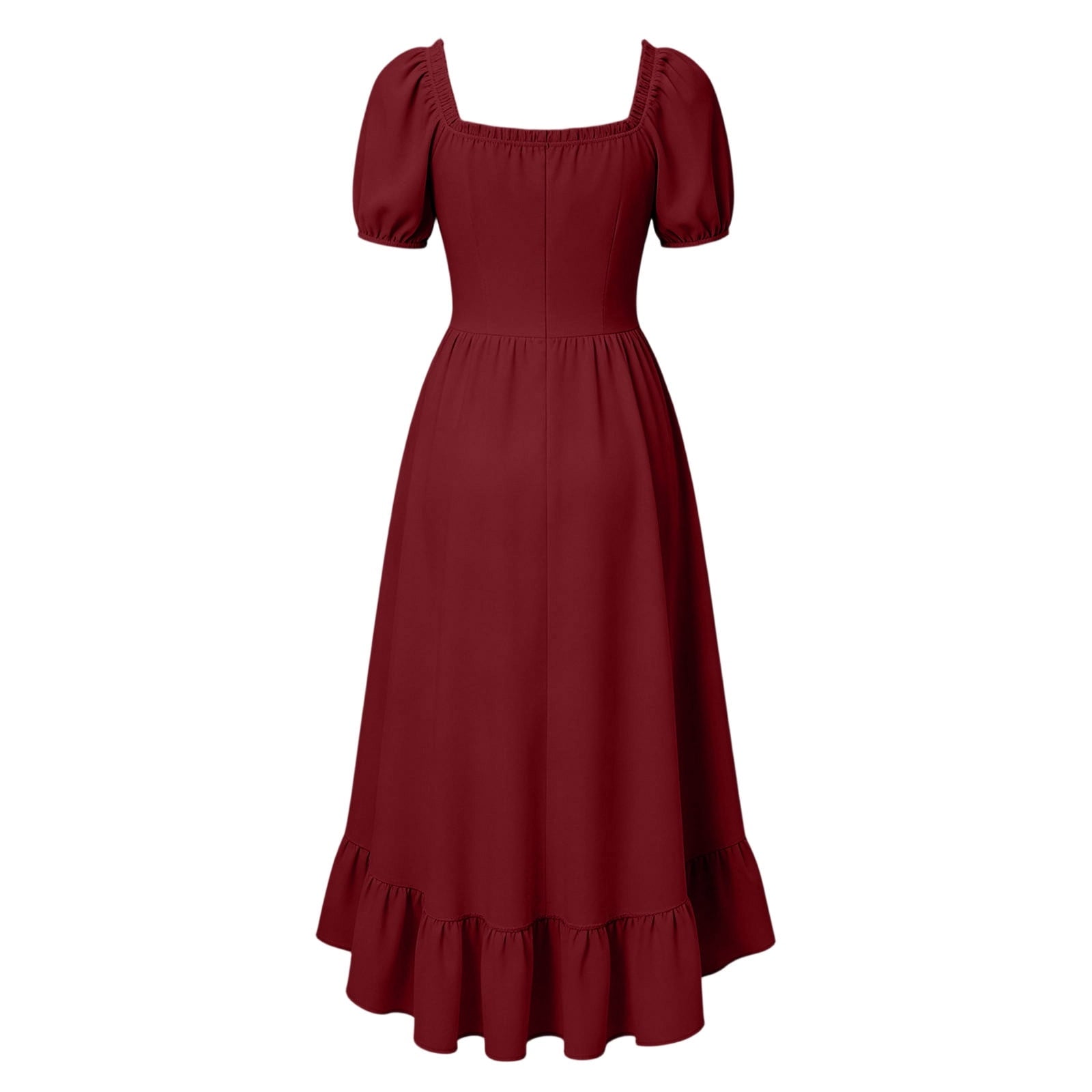 Gothic Dresses for Women Medieval Renaissance Halloween Costume Lace Up Corset High Low Ruffle Hem Square Neck Vintage Gown