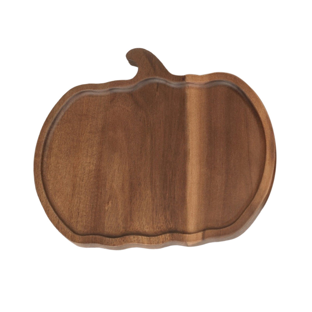 geerera Pumpkin Shaped Wooden Serving Board, Cheese & Charcuterie Platter for Fall, Thanksgiving & Halloween Parties