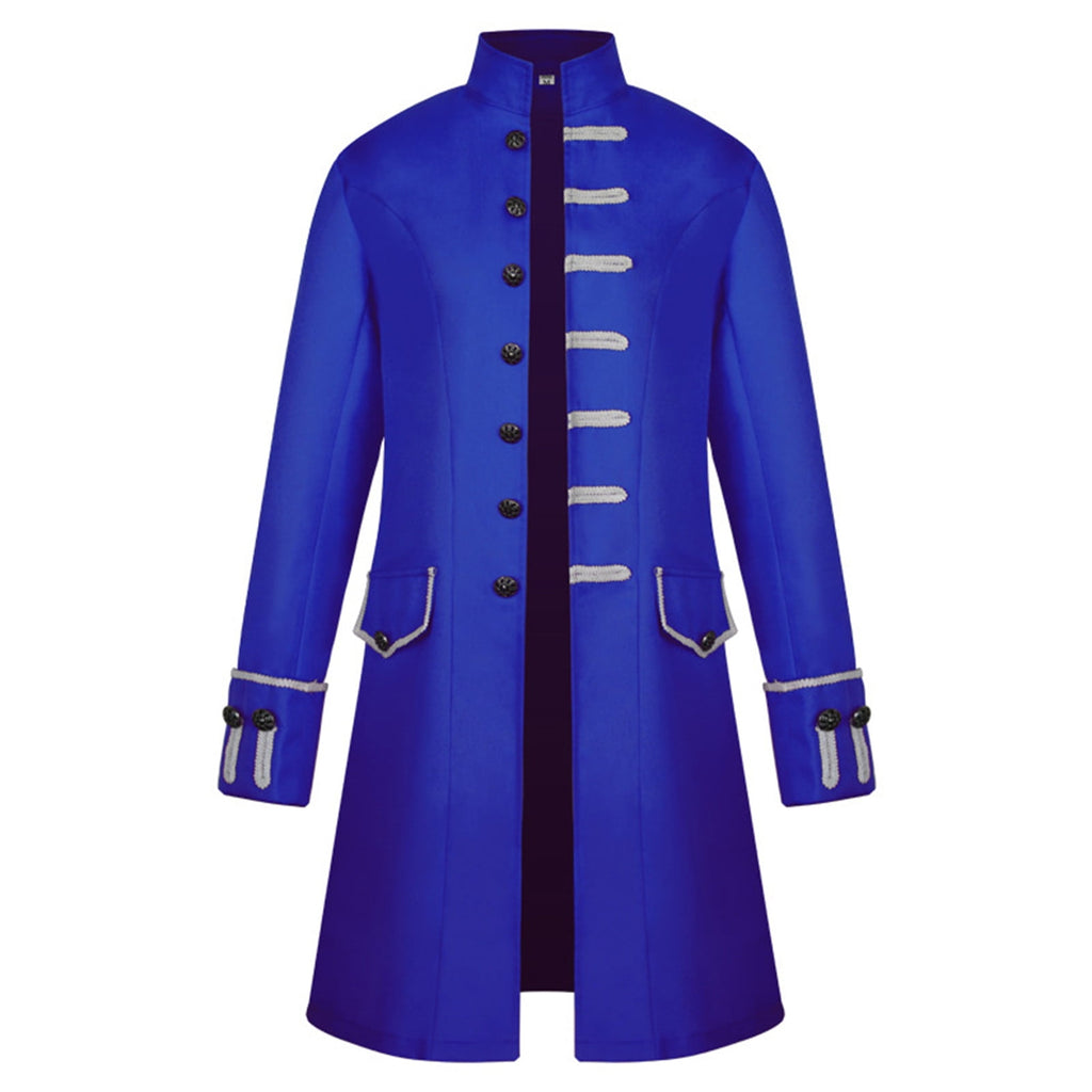 Lilgiuy Mens Steampunk Vintage Tailcoat Goth Jacket formal Retro Renaissance Frock Coat Uniform Medieval Halloween Costume for Dating Wedding