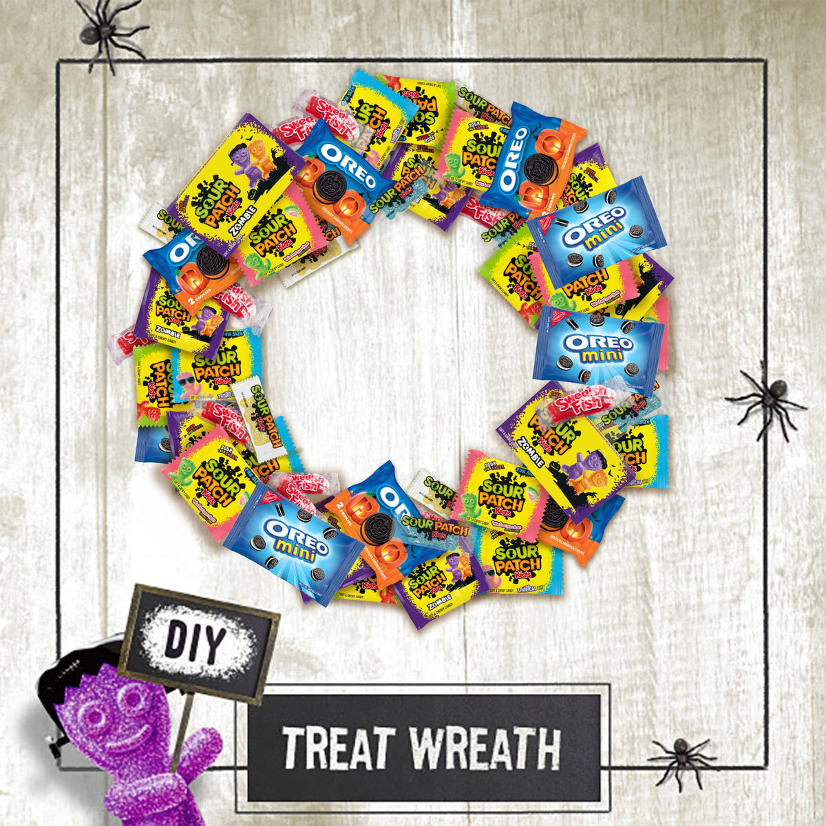 SOUR PATCH KIDS and SWEDISH FISH Mini Soft & Chewy Halloween Candy Variety Pack, 80 Bags