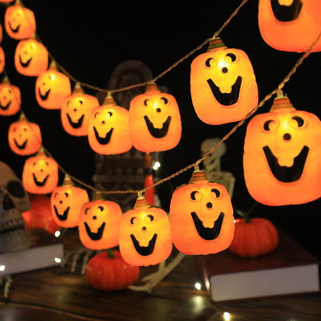 Darzheoy Halloween Pumpkin String Lights, LED Pumpkin Lights, 10 LED 5 FT Battery Operated String Lights, Halloween String Lights for Outdoor Indoor Halloween Party Decorations