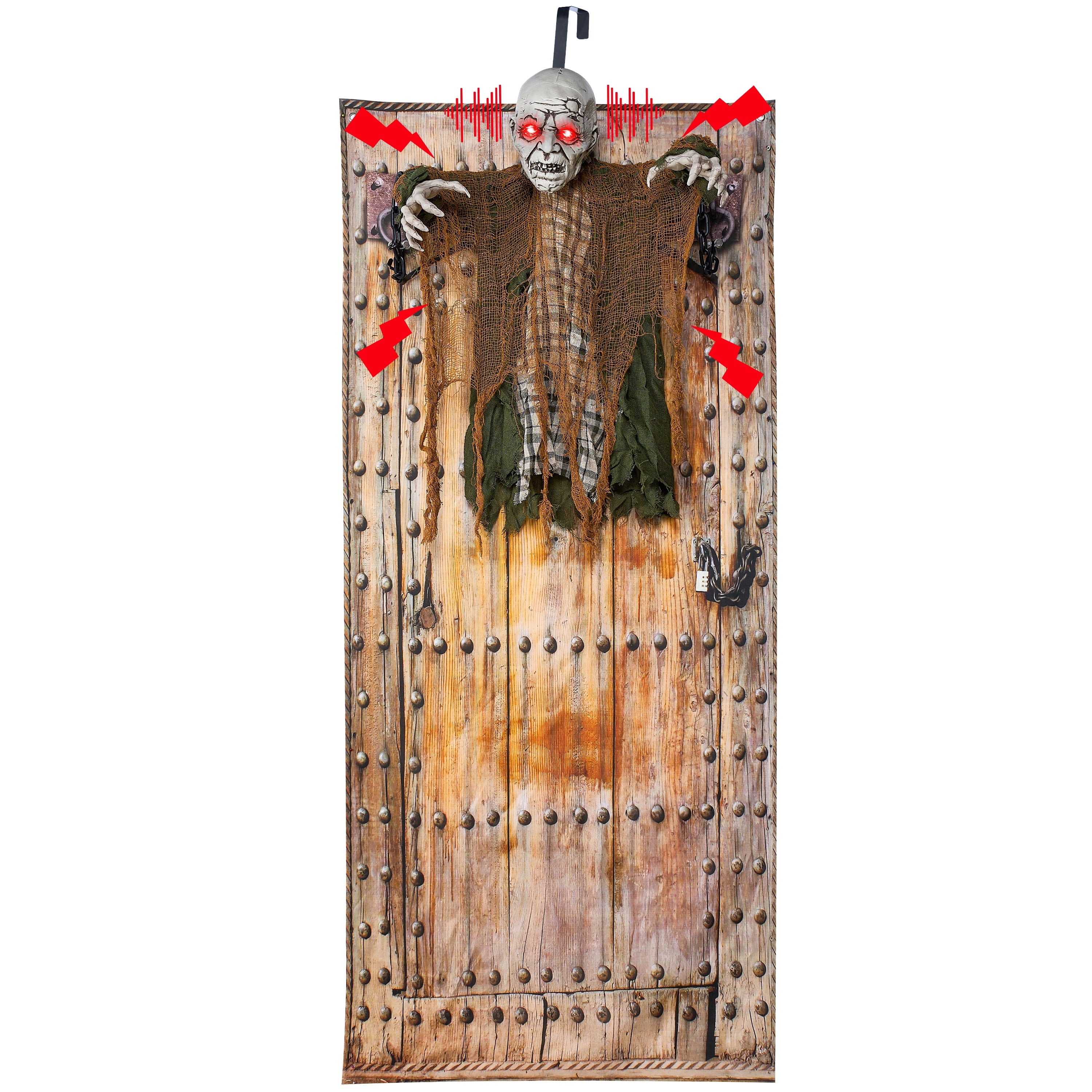 Joyfy 7.8 Ft(93.6 in) Halloween Grim Reaper Decorations Outdoor, Rotatable Flying Scream Scarecrow Skeleton Ghosts Decor for Graveyard Haunted House Props, Garden, Porch, Yard Lawn