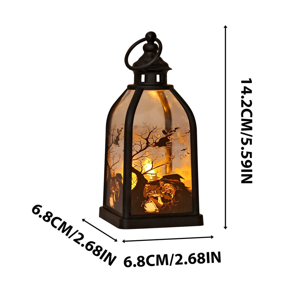 Halloween Decorations Indoor Candle Lantern With LED Lights Hanging Spooky Halloween Lanterns For Indoor Outdoor Home Room Door Party Decor