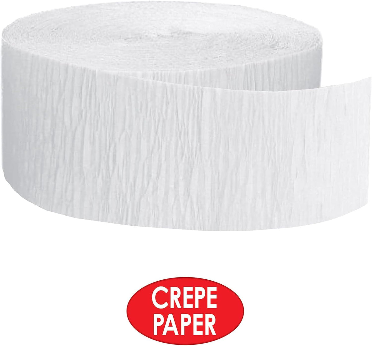 Festive Orange Crepe Streamer, Full Roll, 85' long'x1.75" wide, (6/Pkg)
