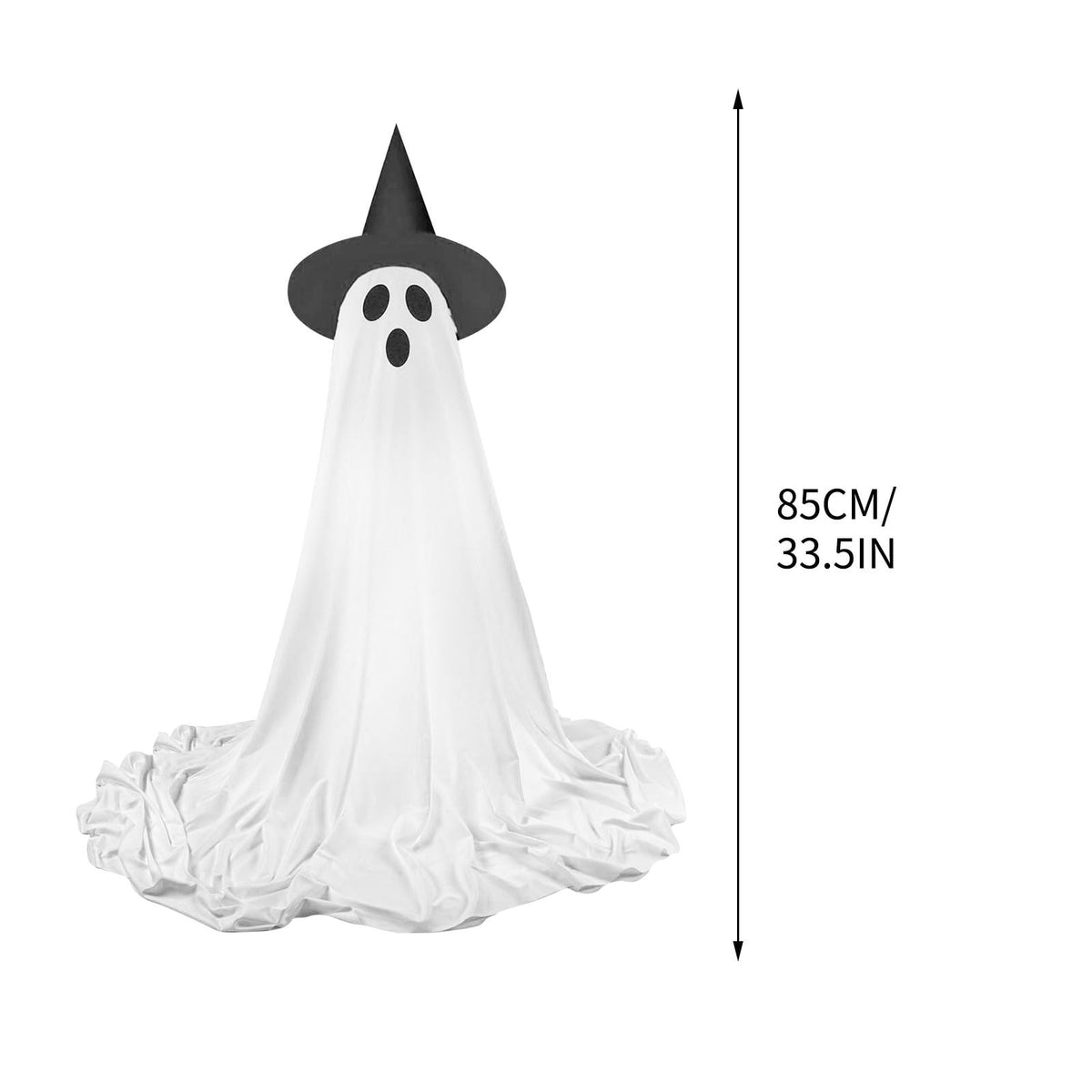 BZPIZ Halloween Decorations Outdoor Halloweens Party Decoration Indoor Spooky Ghost Halloween Decor with String Lights Easy to Assemble Ghost Decorations for Porches Yards Gardens Lawn Big Size