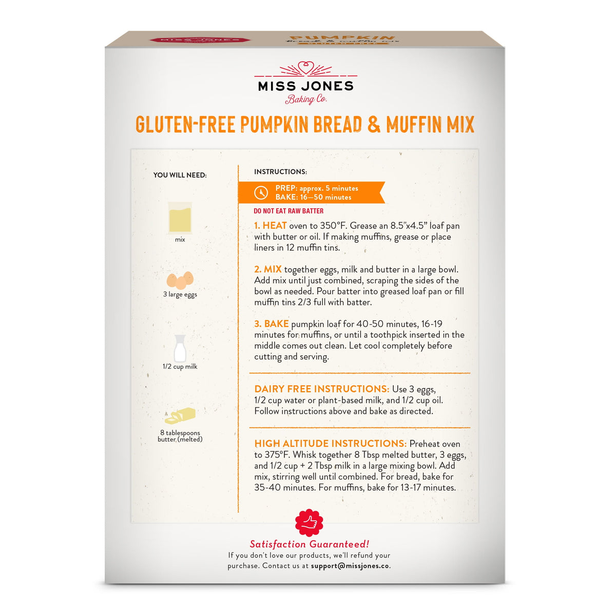 Miss Jones Baking Co. Gluten Free Pumpkin Bread Mix 14oz