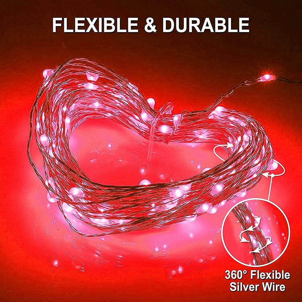2 Pack Solar Fairy Lights Outdoor 33ft 100 LED Solar Powered Copper Wire Lights 8 Modes Waterproof for Garden Tree Patio Wedding Party Decor,Cool White