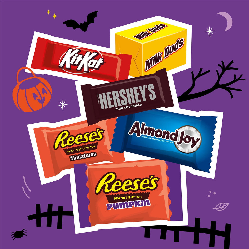 Hershey Assorted Chocolate, Halloween Candy Variety Bag, 23.05 oz (55 Pieces)