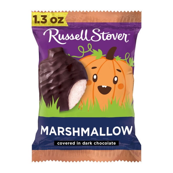 RUSSELL STOVER Halloween Milk Chocolate Peanut Butter Pumpkin, 1.3 oz. (Pack of 18)