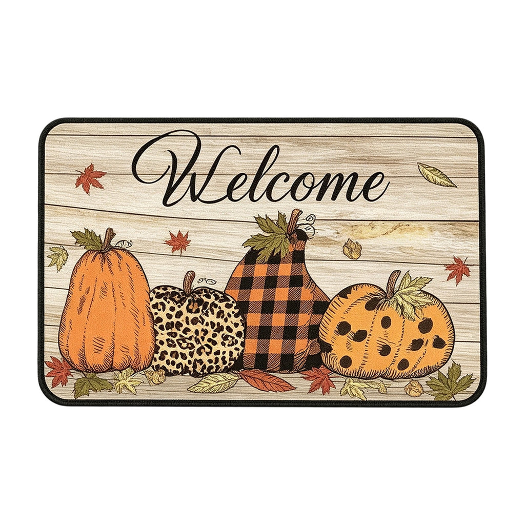 Autumn Door Mat for Entryway, 16x24 Inch, Fall-Themed Floor Doormat for Home Decor, Non-Slip Rug Mat for Living Room, Kitchen, Bedroom, Gifts for Fall Lovers (E)