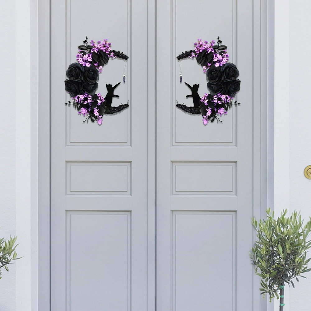 SDOTXA Halloween Wreaths for Front Door Multi Legged Witch Wreath Pendant Festival Party Decoration Props Witch Wreath Hanging Welcome Wreath Sign Halloween Decorations on Clearance