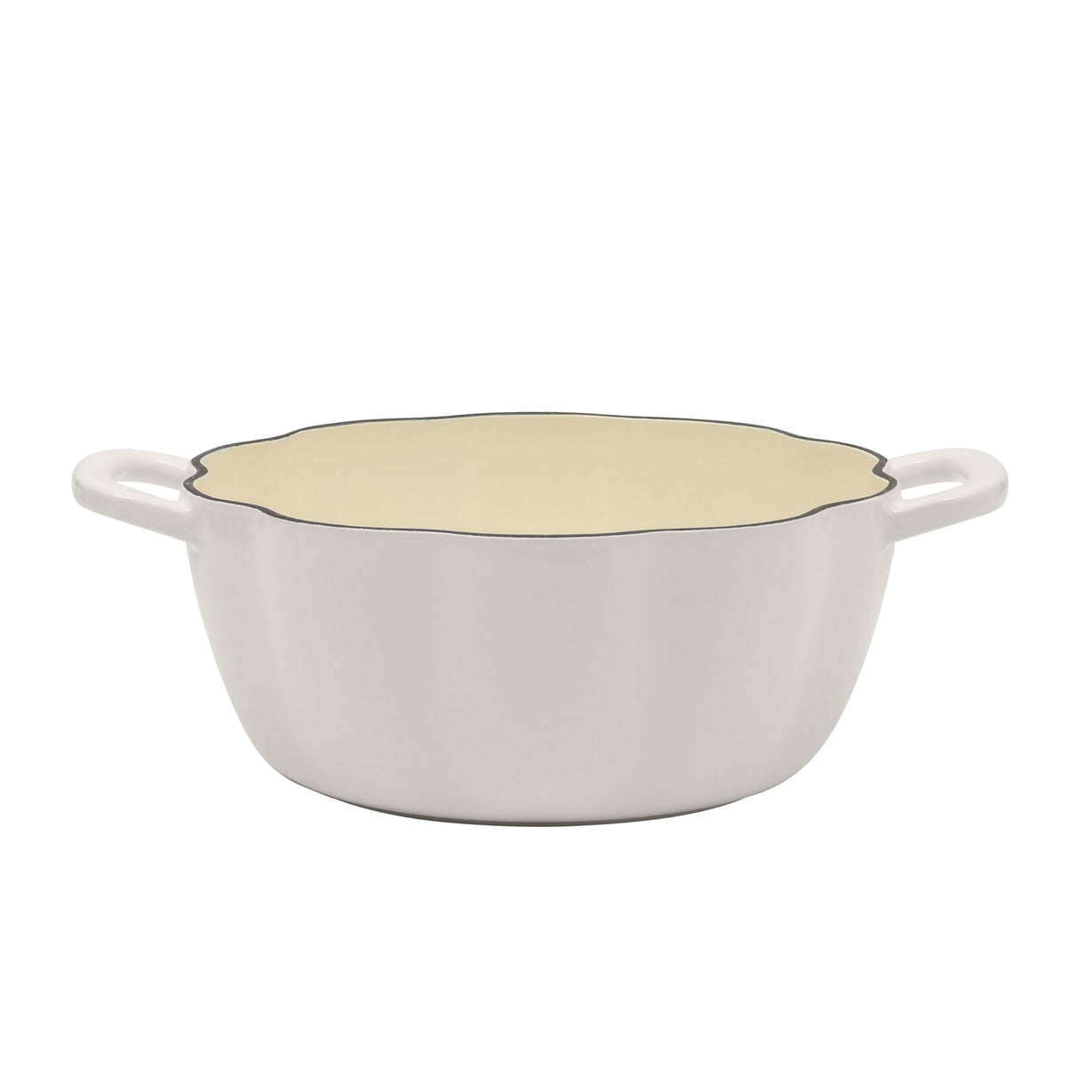 The Pioneer Woman 3.5-Quart Pumpkin Enameled Cast Iron Dutch Oven, Linen