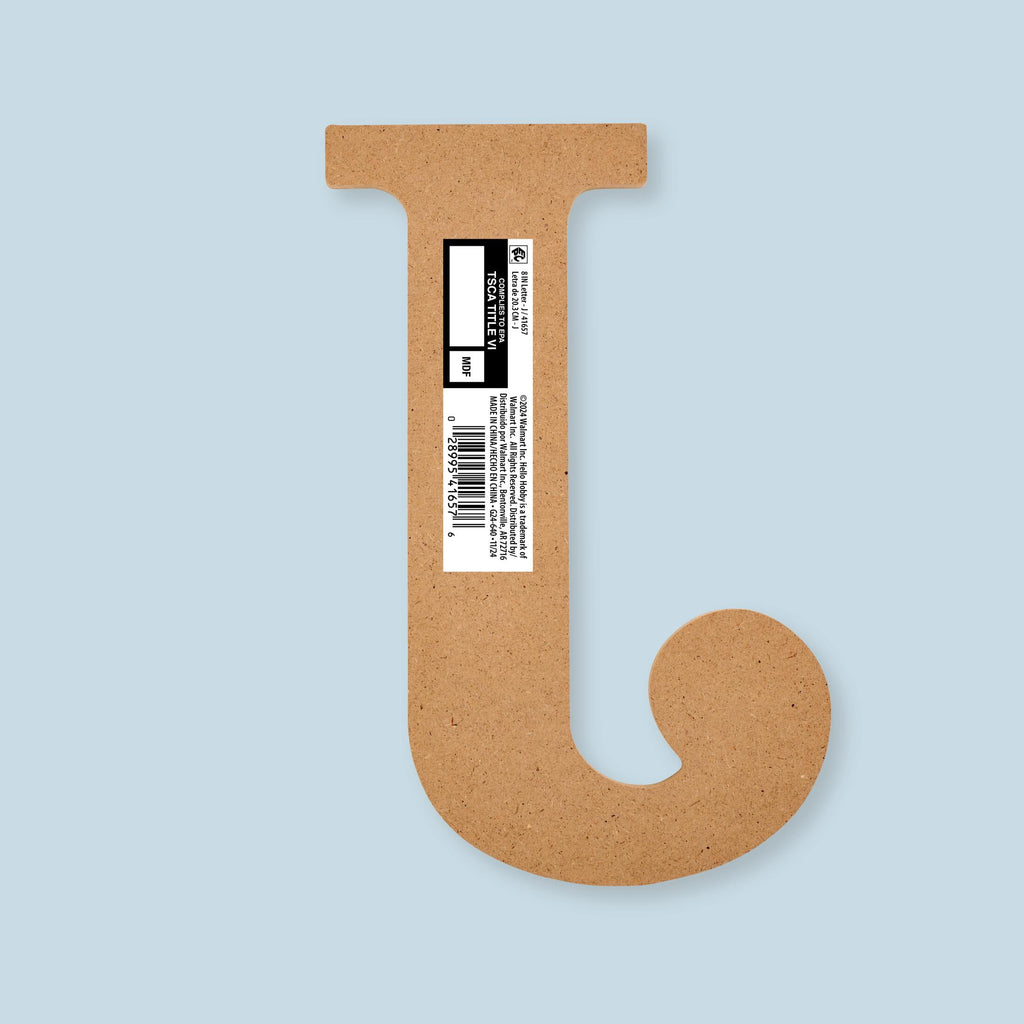 Hello Hobby Surfaces Unfinished Wood MDF Letter A, 8 in