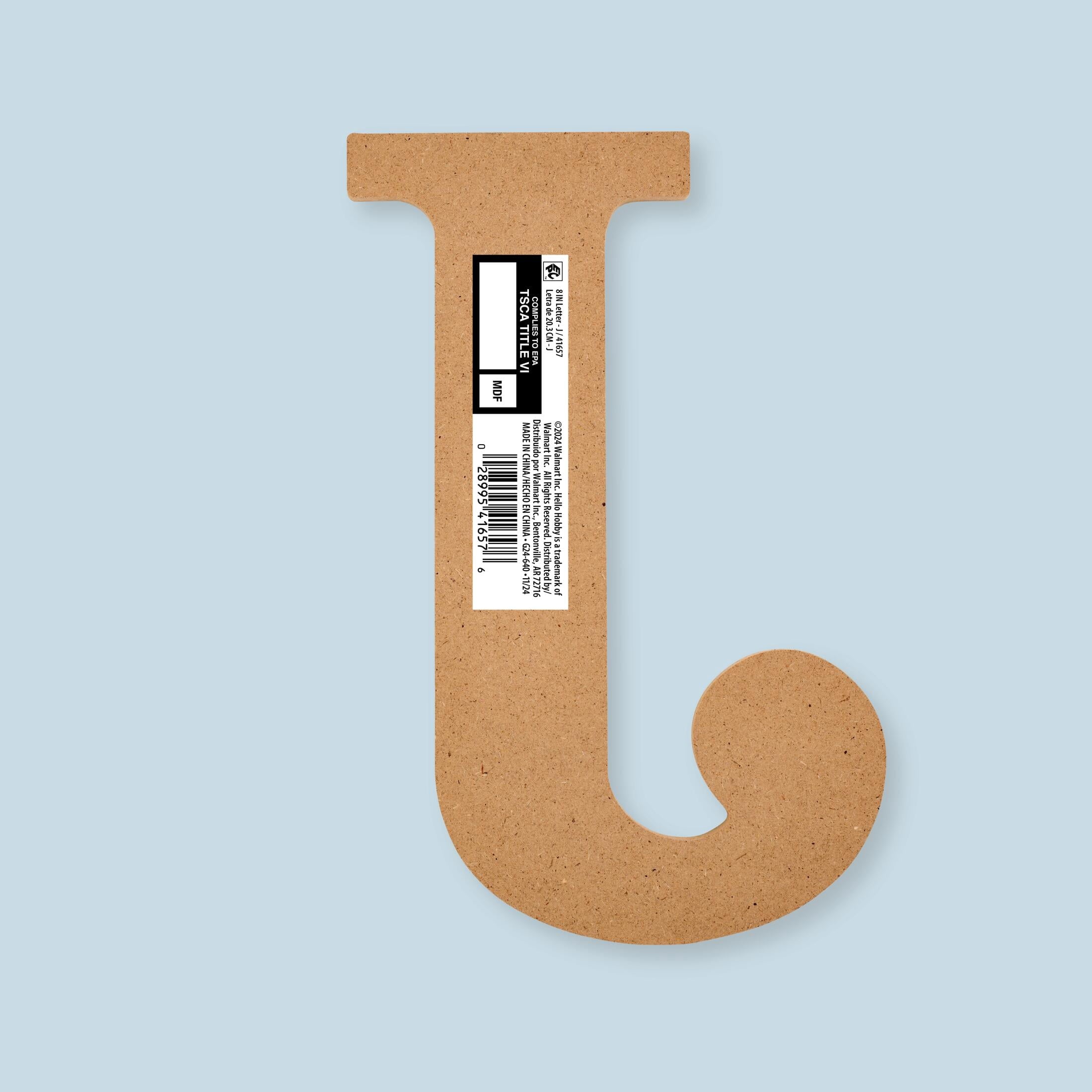 Hello Hobby Surfaces Unfinished Wood MDF Letter A, 8 in
