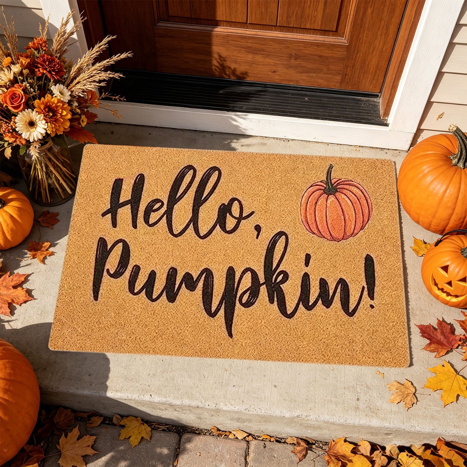 WWC Halloween Door Mat, 32x20 inch Halloween Decor Thick Non Slip Ghost doormat, Entryway Rug for Fall Party Indoor Outdoor Front Porch