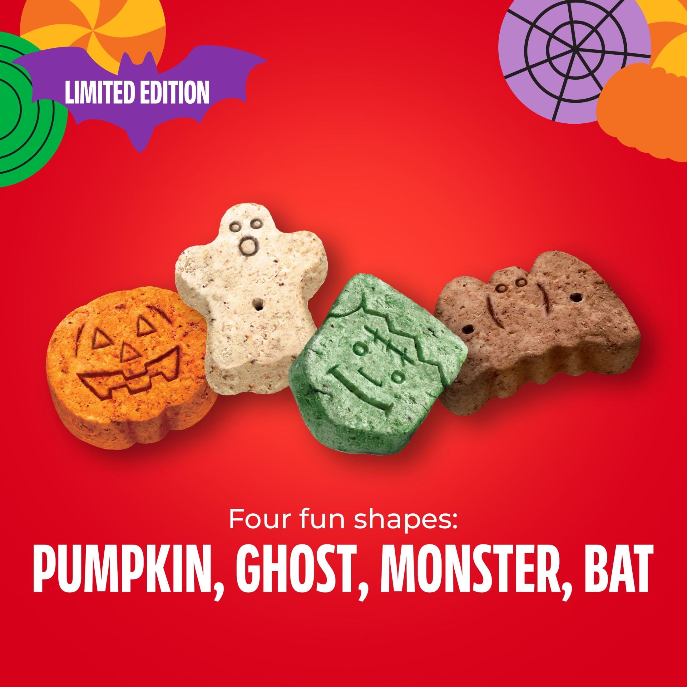 Milk Bone Spooky Biscuits, Halloween Dog Treats, 24 oz Pail