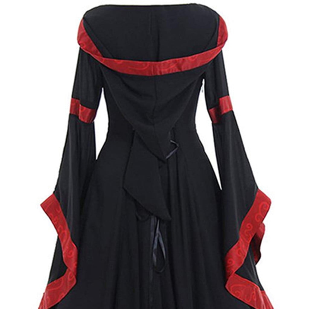 Babysbule Womens Summer Dresses, Women's Vintage Classic Medieval Floor Length Renaissance Gothic Long Sleeve Dress
