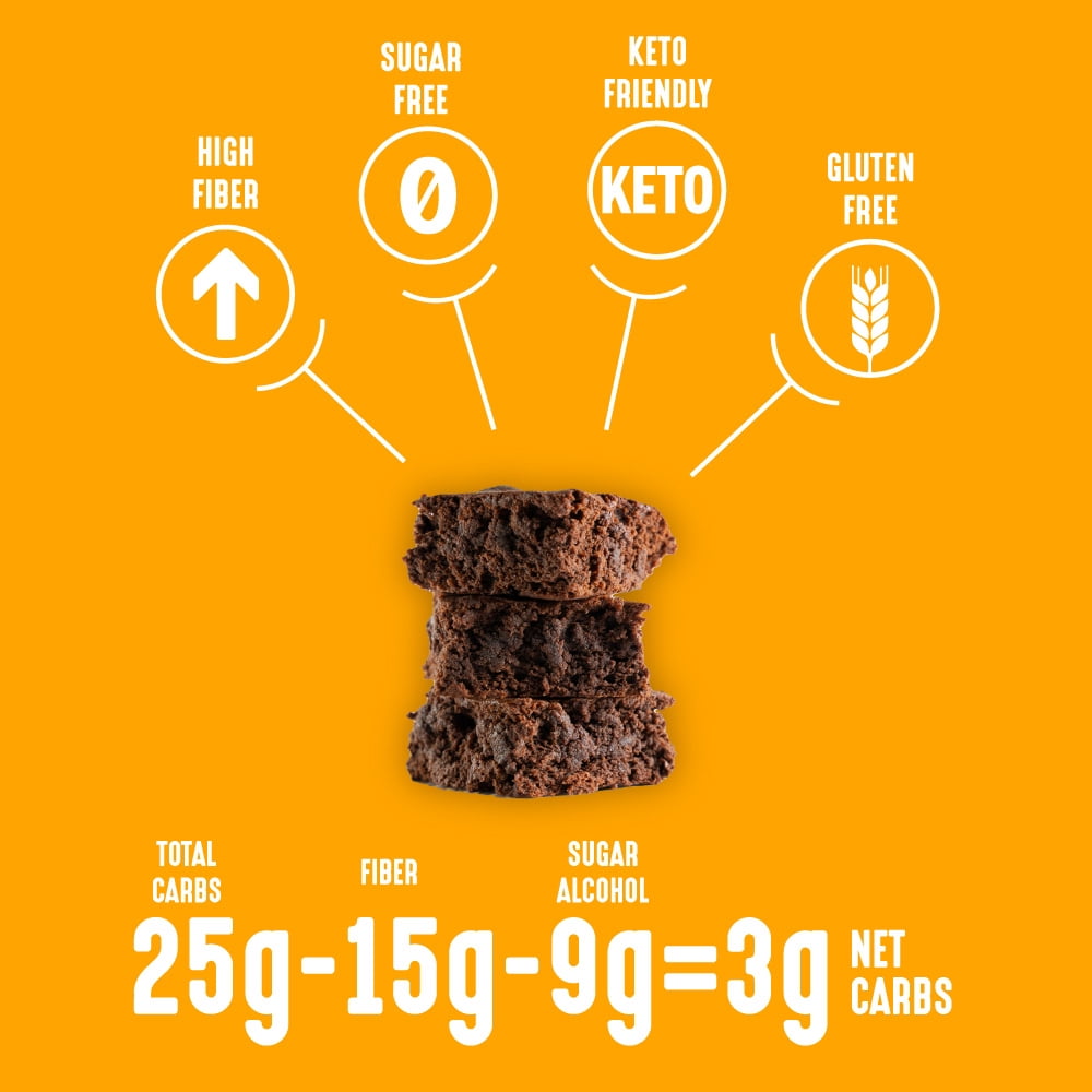 Lakanto Sugar Free Brownie Mix - Sweetened with Monk Fruit Sweetener, Keto Diet Friendly, Dutched Cocoa, High in Fiber, 3g Net Carbs, Gluten Free, Easy to Make (Pack of 3)