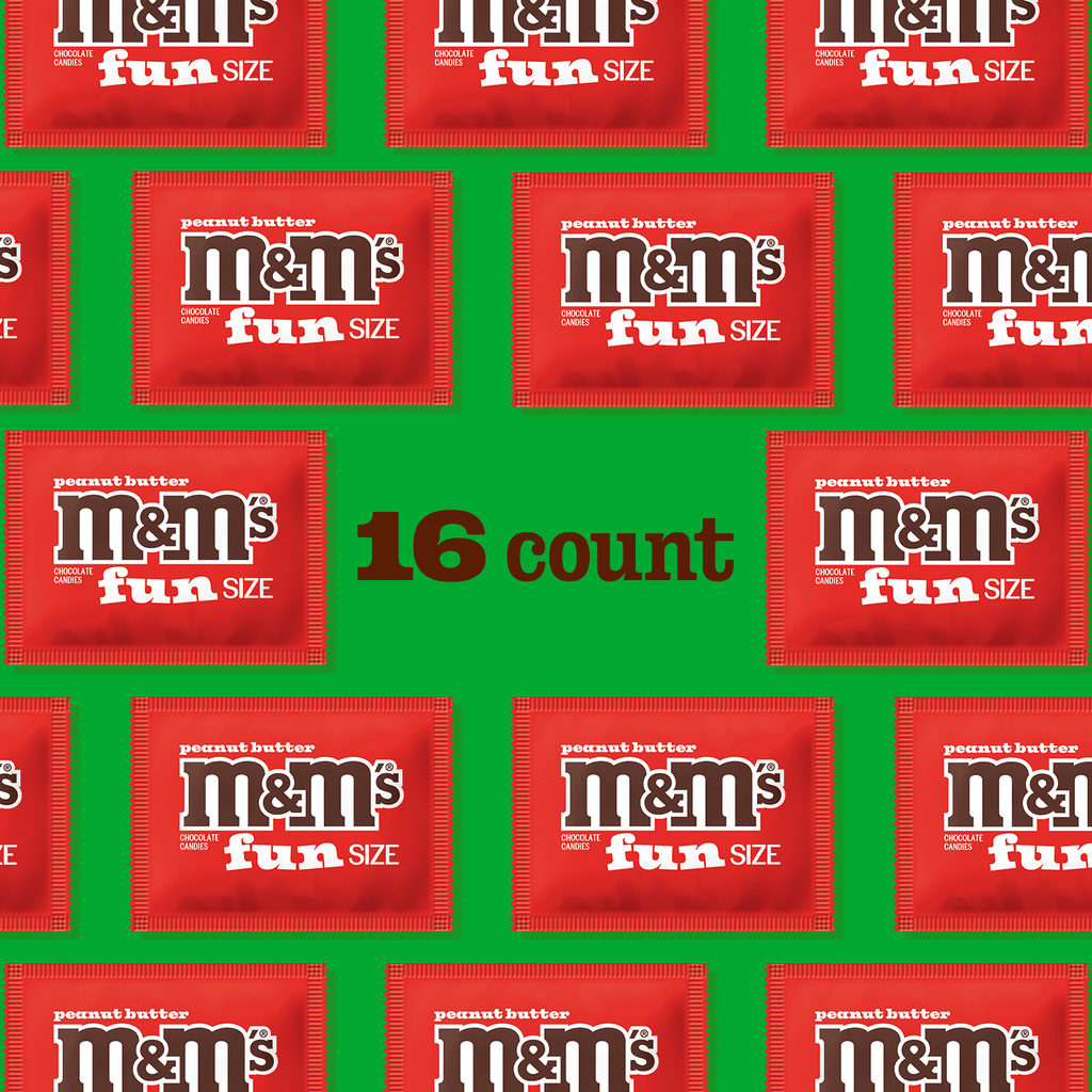 M&M's Fun Size Peanut Butter Milk Chocolate Halloween Candy - 6.53 oz Bag