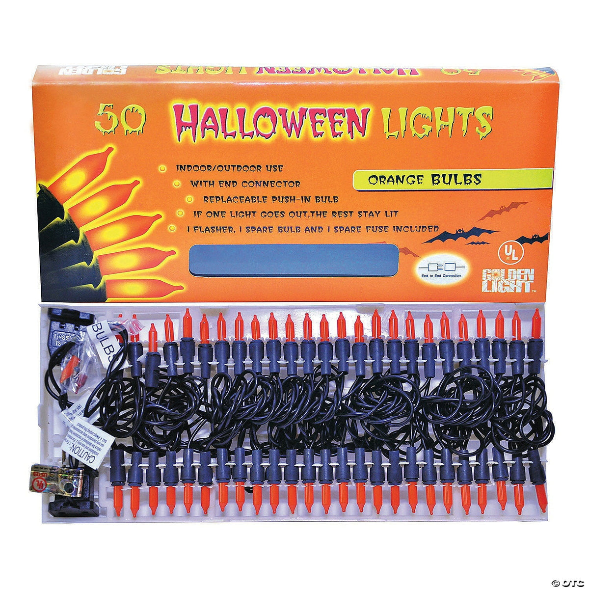 Costumes For All Occasions Ma83Or Light Set 50 Orange W Conn