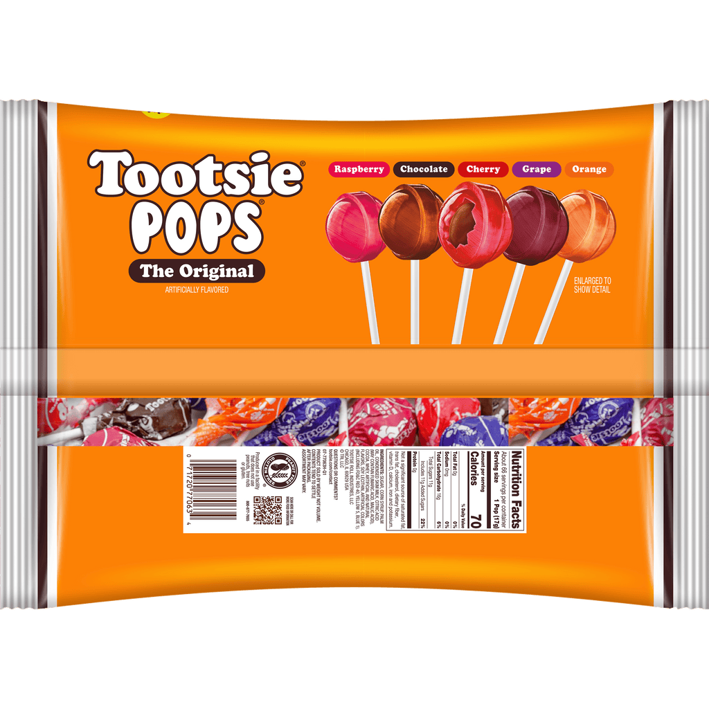 Tootsie Pops Halloween, 39.6 oz, 63 Piece Bag of Halloween Lollipops. Peanut-Free, Gluten Free, Contains Milk and Soy.