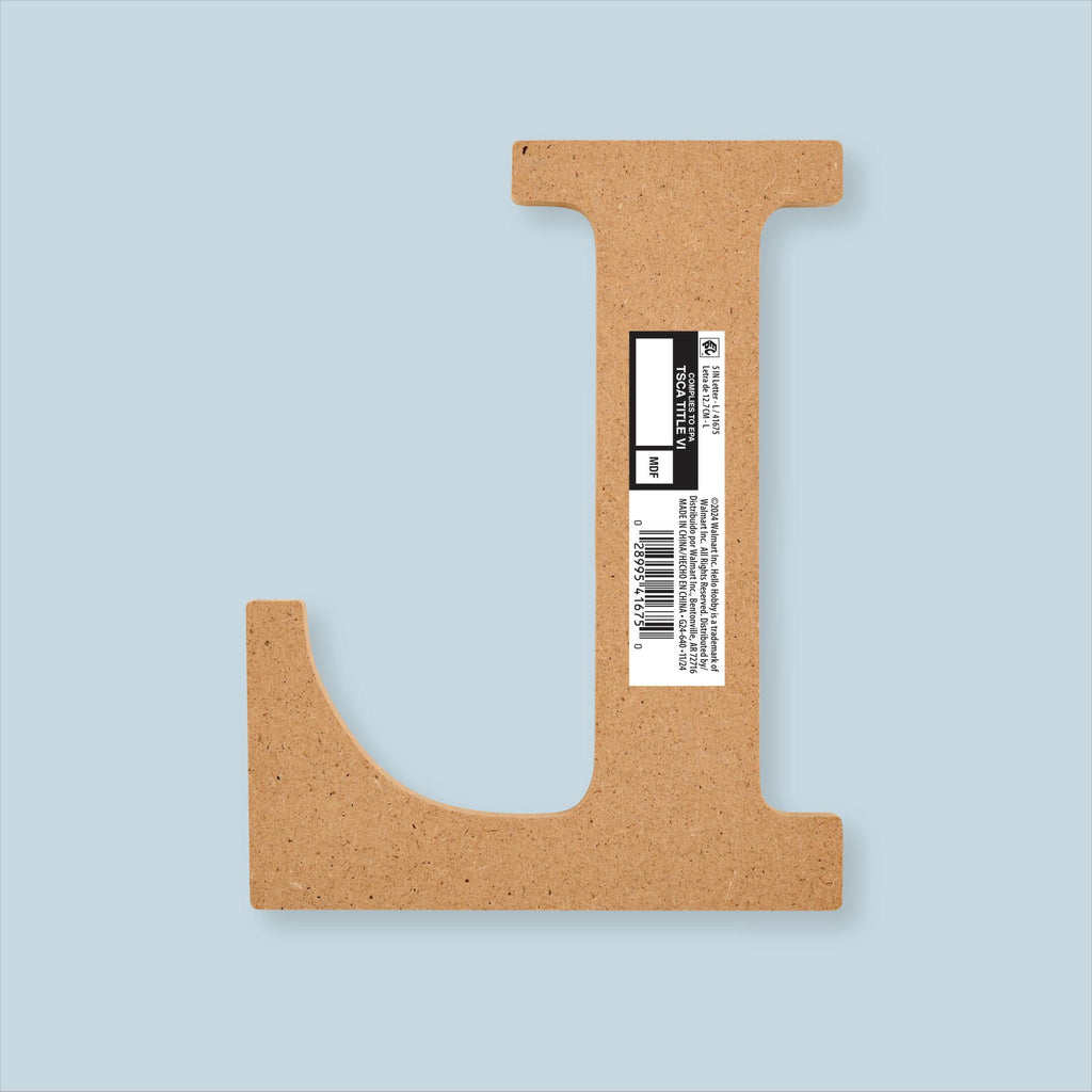 Plaid Unfinished Wood MDF 5" Letter for DIY Arts and Crafts, A