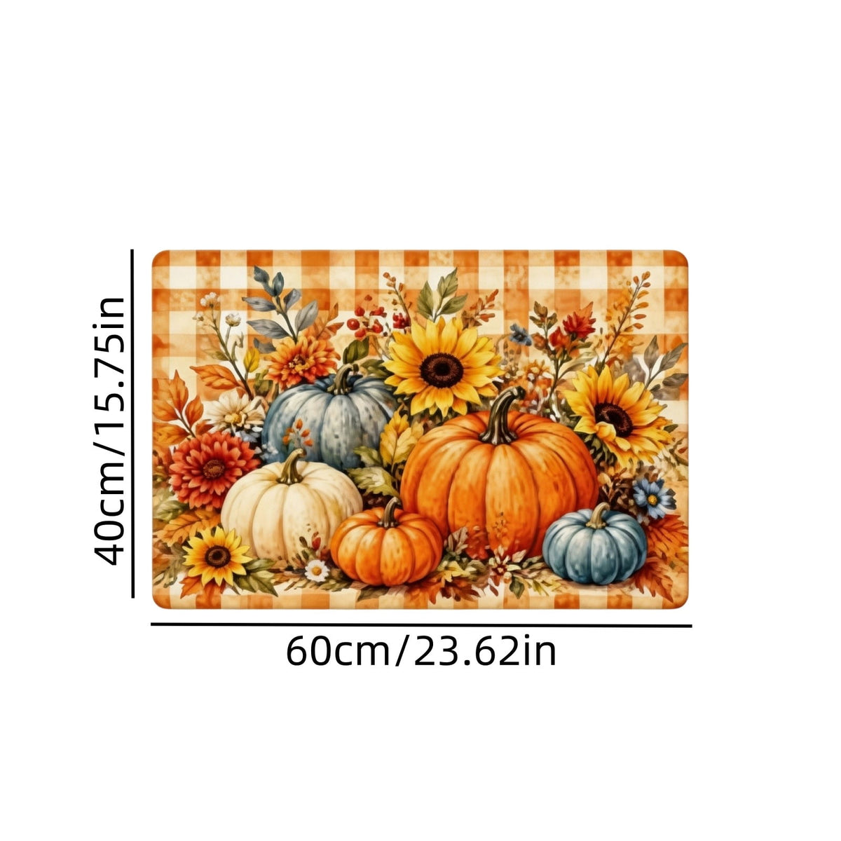 Autumn Door Mat for Entryway, 16x24 Inch, Fall-Themed Floor Doormat for Home Decor, Non-Slip Rug Mat for Living Room, Kitchen, Bedroom, Gifts for Fall Lovers (E)