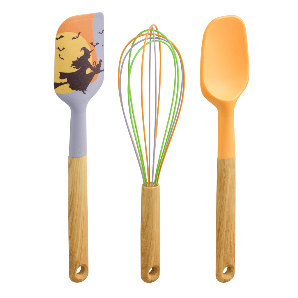 Way To Celebrate 3-Piece Baking Tool Set, Orange, Green, Purple