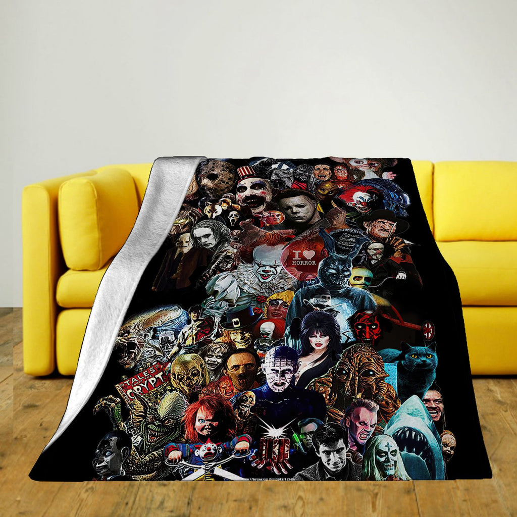 Jbralid This is My Horror Movie Watching Blanket, Horror Movie Blanket, Halloween Blanket, Scary Movie Blanket, Horror Blanket Gifts for Halloween 40x50 in