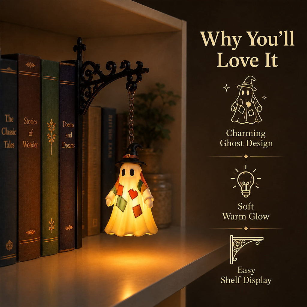 Nkmbld Halloween Bookshelf Lamp, Vintage Library Lantern Decorative Bookshelf Lighting, Hanging Ghost Lantern Book Shelf Light, Halloween Decorations Indoor
