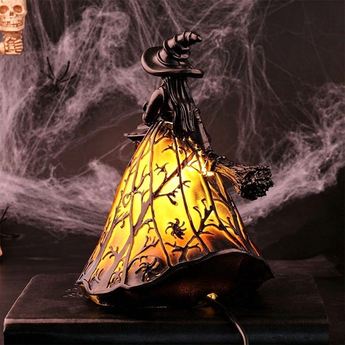 XGFHYJEH Halloween Decorations LED Candle Lights, 3pc Pumpkin Lantern, Halloween Indoor Decor, Halloween Table Decoration Ornament for Home Room Party